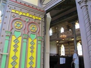 Entry to orthodox synagogue, Presov, Slovakia.