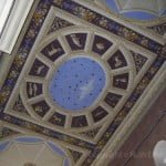 Zodiac on the ceiling of the disused synagogue in Siret, Romania