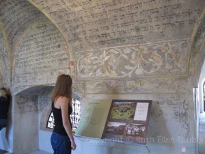 Visitor looks at exhibit in the synagogue in Boskovice, Czech Republic, now part of the 10 Stars heritage/museum network