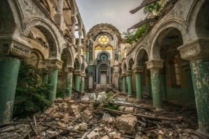 Constanţa, Romania. Ruined Ashkenazic synagogue, looking toward the Ark, August 2014. Photo © Dejan Petrovic