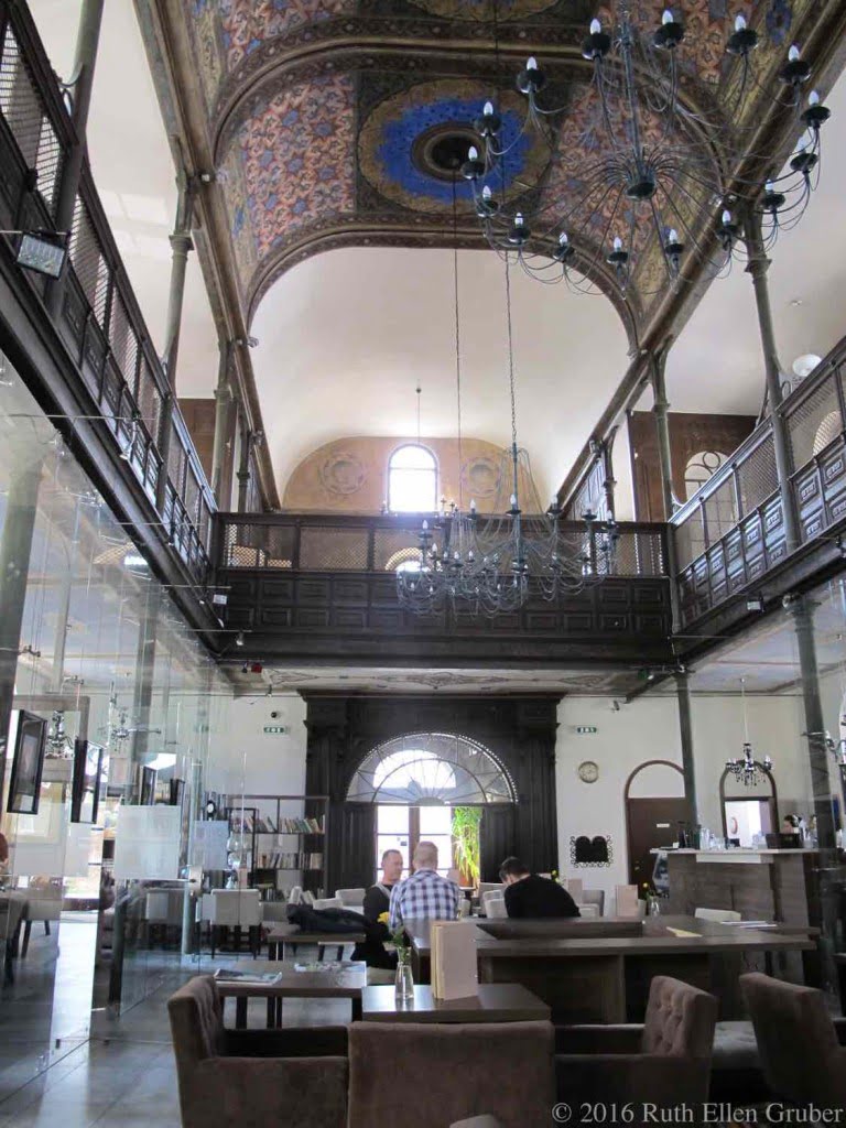 Trnava, Slovakia orthodox synagogue, originally restored to be an art gallery, now used as a cafe