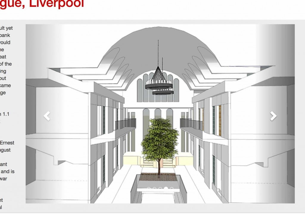 One of the architectural drawings of refurbishment plans for the Greenbank Drive synagogue. Screengrab from the NC Architecture web site