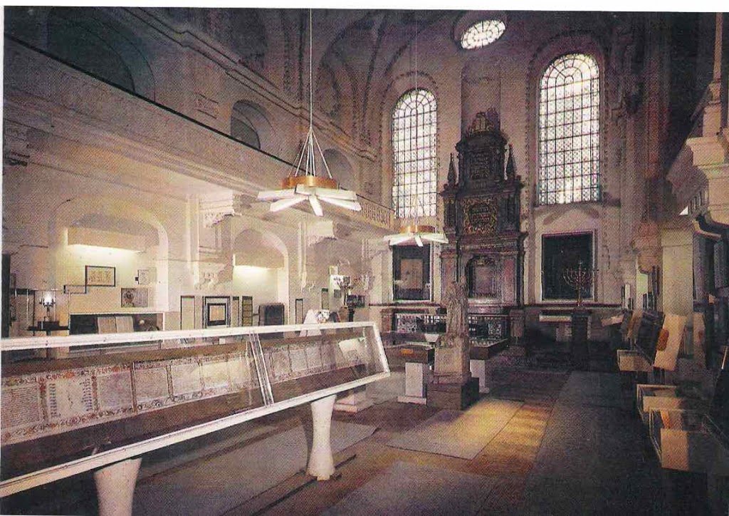 A Communist-era postcard of the Klausen synagogue in Prague, part of the then-State-run Jewish Museum