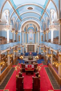 Interior of Singers Hill Synagogue, Birmingham. Photo: Birmingham Hebrew Congregation http://www.birminghamsynagogue.com/