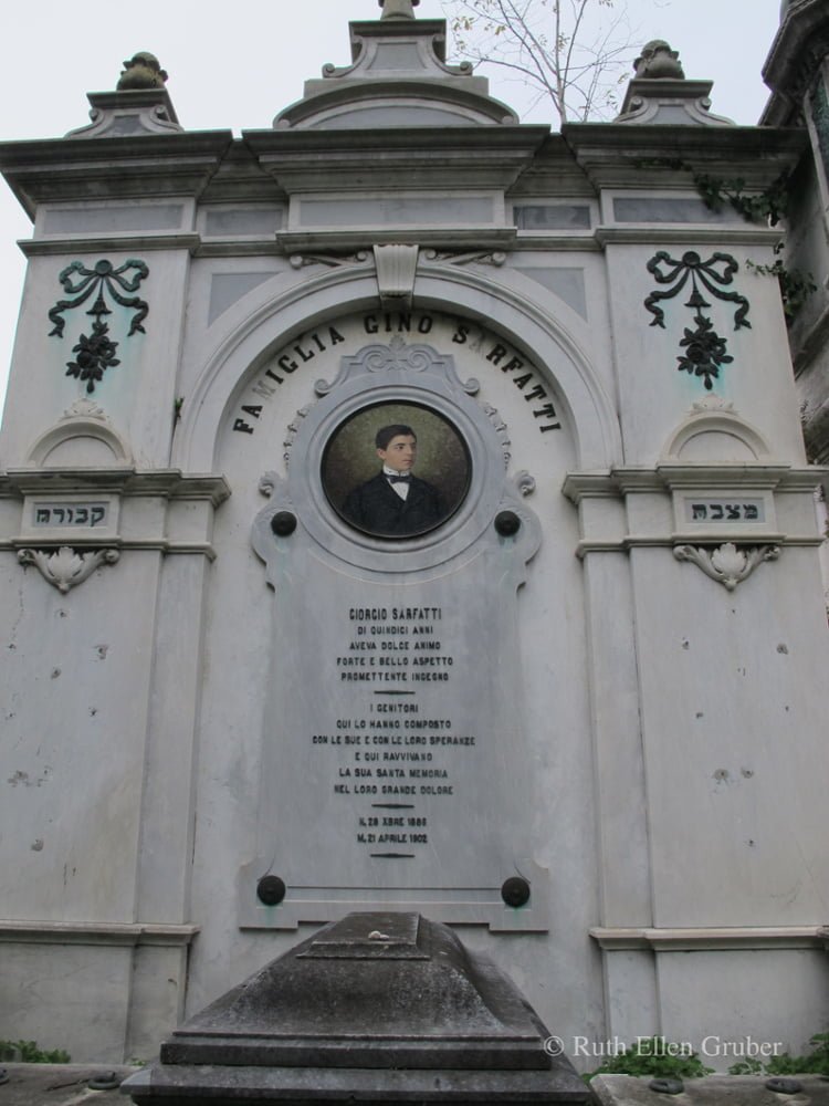 Grand tomb in the New Jewish Cemetery, Venice