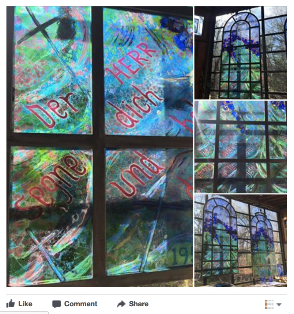 Montage of the completed windows from Zeitz's Facebook page