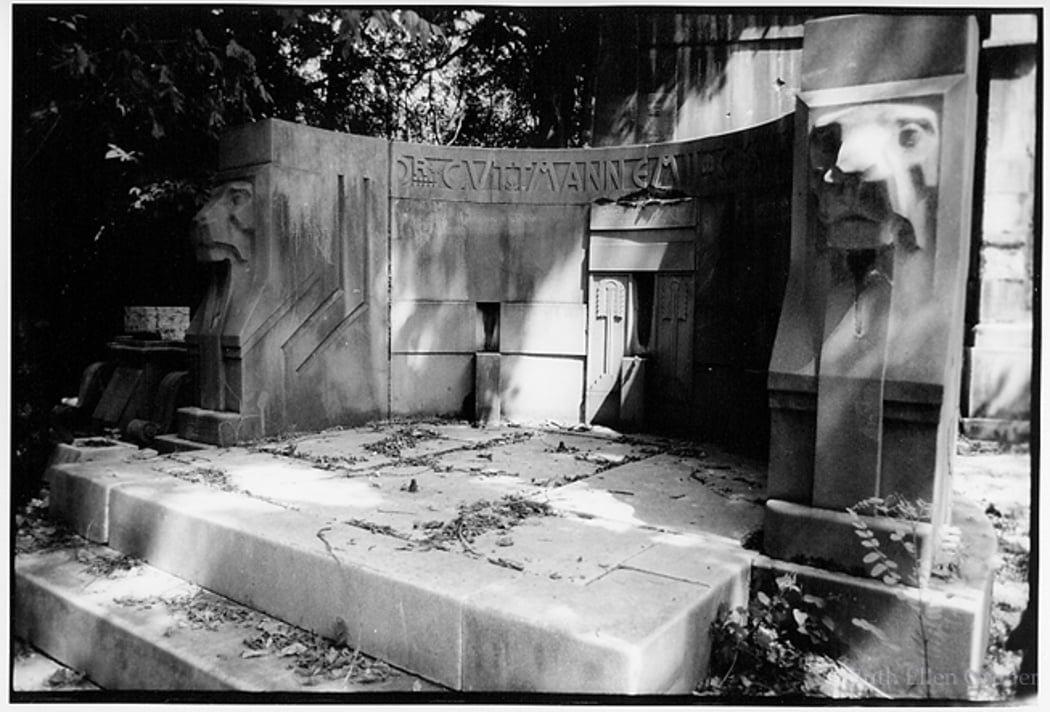 Kerepesi (Salgotarjani street) Jewish cemetery, Budapest. Guttmann family tomb designed by Bela Lajta