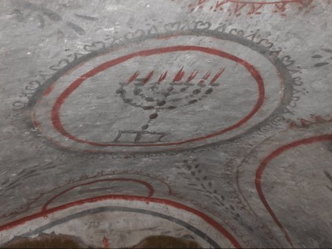 In the villa Torlonia catacombs, Rome. Photo: Foundation for Jewish Cultural Heritage in Itay