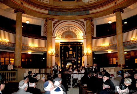 The ark in the Stadttempel, Vienna, Austria