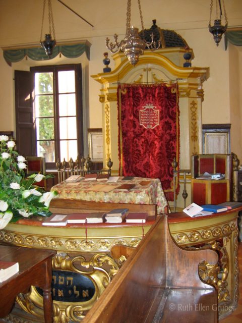 The ark in the synagogue in Senigallia, Italy