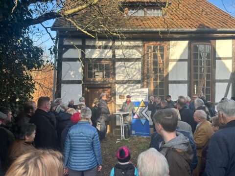 The informal opening event Feb. 28 for the former synagogue in Harmuthsachsen, Germany