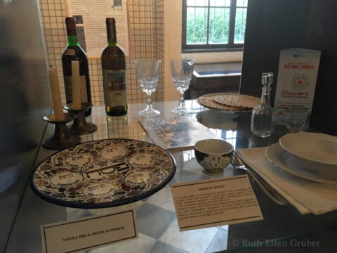 Passover Seder installation, Jewish museum in Gorizia, Italy, 2017
