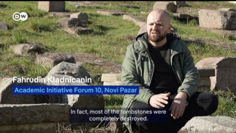 Fahrudin Kladničanin in a Screenshot from Novi Pazar Deutsche Welle video