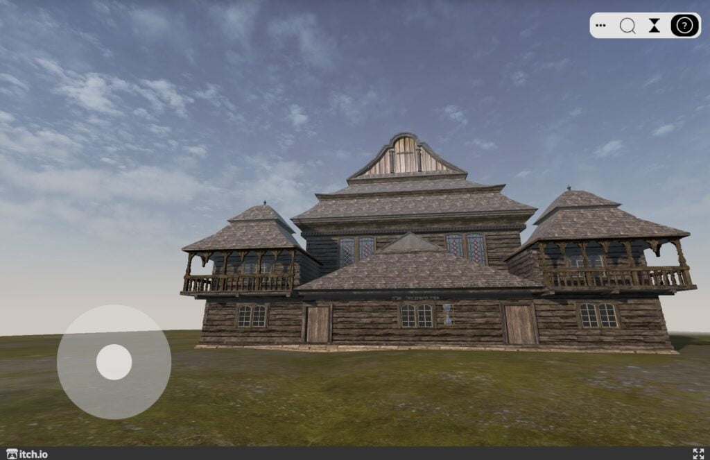 Start page of the self-guided virtual tour of the Wolpa Great Synagogue