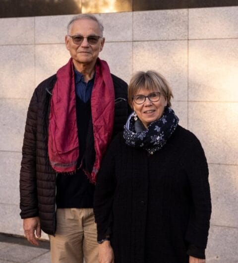 Ewa Teleżyńska-Sawicka and Paweł Sawicki. Photo: M. Jaźwiecki/POLIN