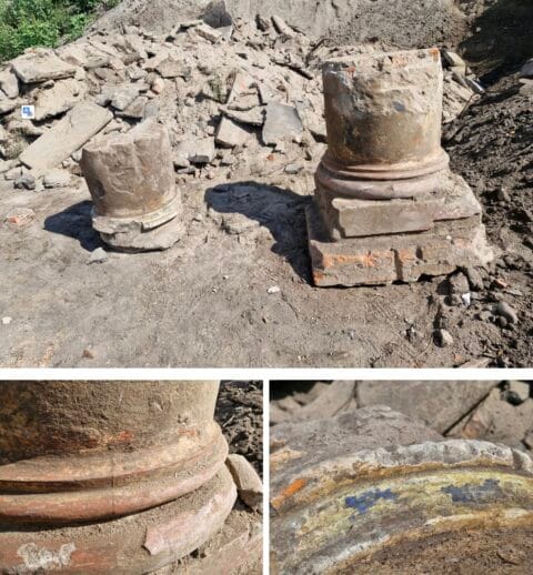 Fragments of the destroyed Goldberg synagogue, Otwock. Photos: Masovian Provincial Conservator of Monuments