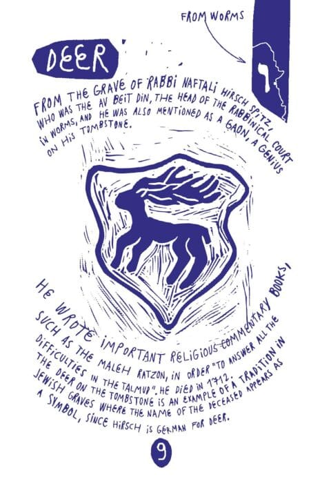A page from the linocut Zine