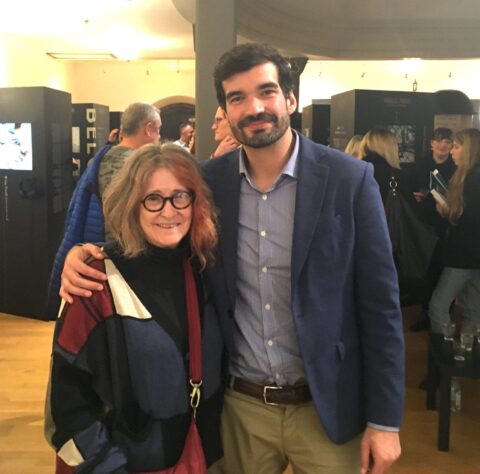 JHE's Ruth Ellen Gruber and AEPJ Director Victor Sorenssen at the AEPJ Parallel Traces exhibition in Wroclaw, 2019