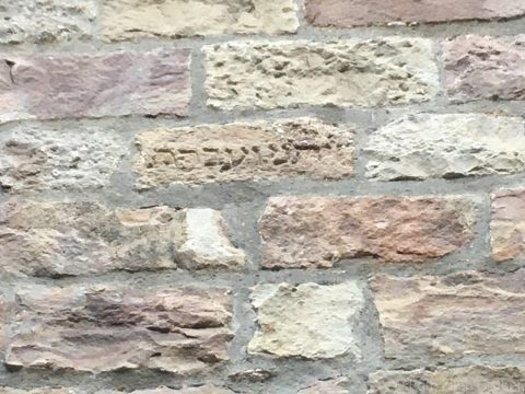 Hebrew inscription from uprooted medieval gravestone used for construction in Barcelona