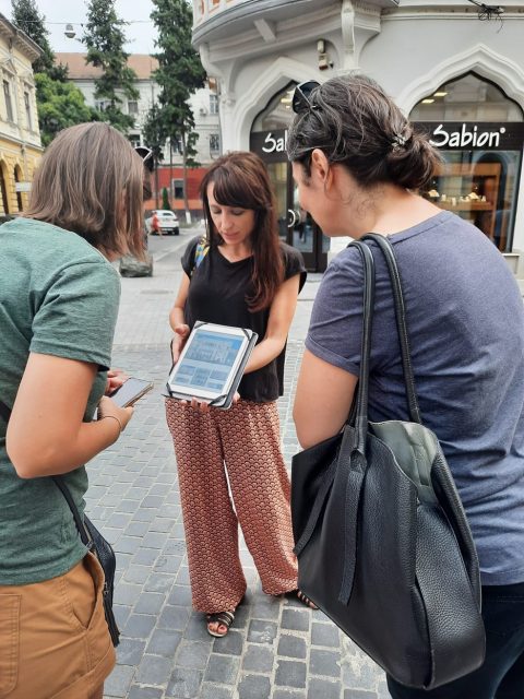 Flavia Matei on a walking tour