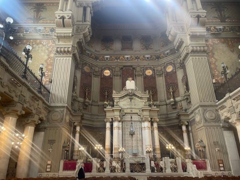 Interior toward the Ark, Tempio Maggiore, Rome