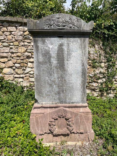 Once of the five matzevot in the Old Jewish Cemetery